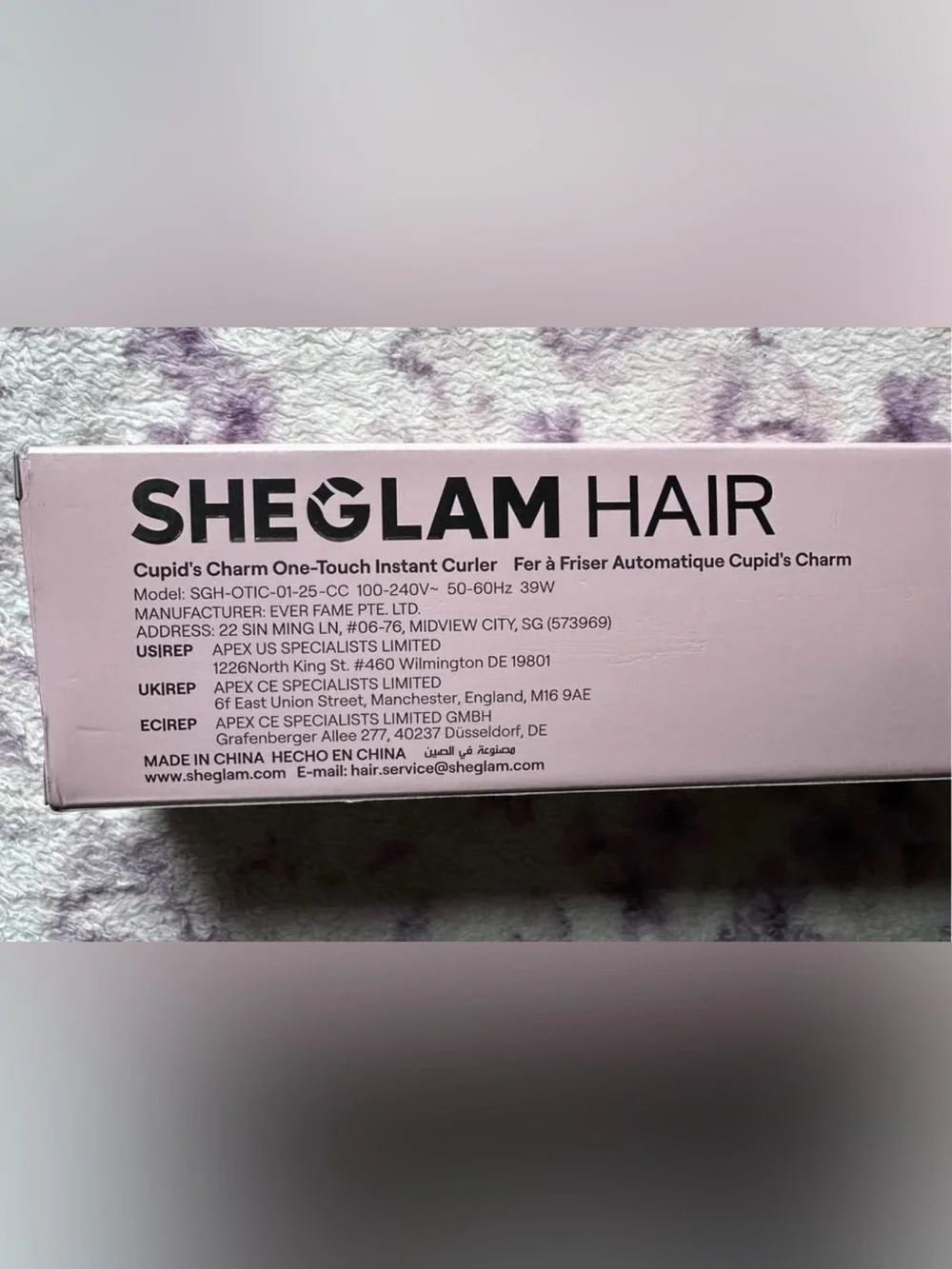 SHEGLAM Cupids Charm One-Touch Automatic 1” Hair Instant Curling Iron